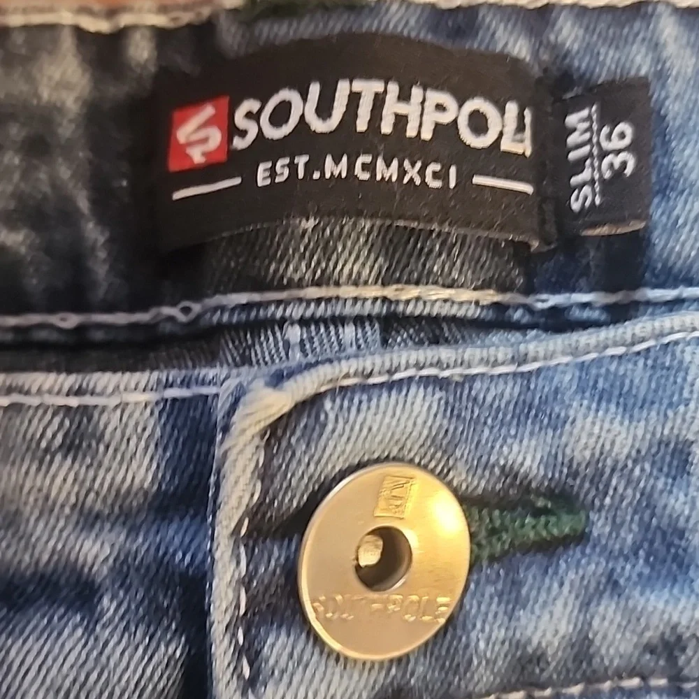 Mens Vintage OG South Pole Denim Jean Shorts 36 Slim